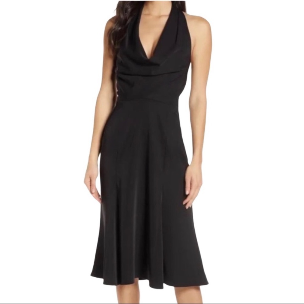 HARLYN Black Halter Dress Size XL
